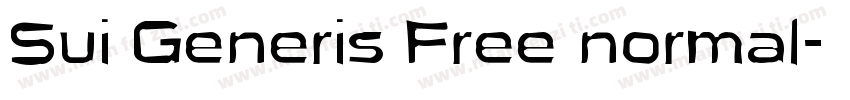 Sui Generis Free normal字体转换